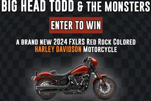Big Head Todd and the Monsters Highway to Harley Giveaway - Win A FXLRS Red Rock Colored Harley Davidson Motorcycle