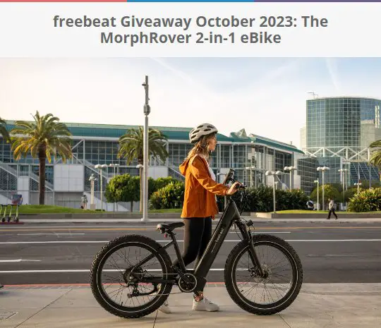 BikeRide Freebeat Giveaway - Win A Freebeat MorhpRover 2-in-1 eBike