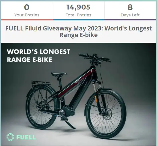 BikeRide FUELL Flluid Giveaway May 2023 - Enter To Win World's Longest Range E-bike FUELL Flluid-2