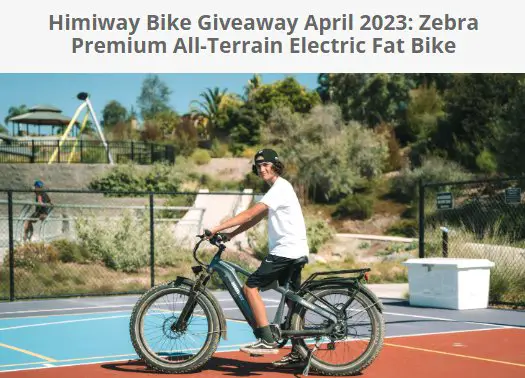 BikeRide Himiway Bike Giveaway – Win One Himiway Zebra Premium All-Terrain Electric Fat Bike
