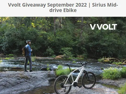 BikeRide Vvolt Giveaway - Win A $3,000 Vvolt Sirius Electric Bicycle