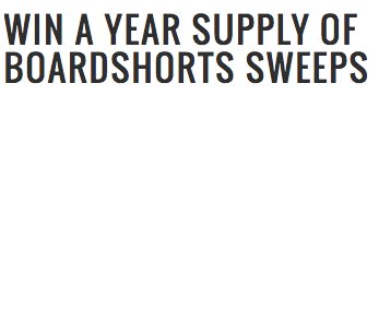 Billabong One Year of Billabong Sweepstakes