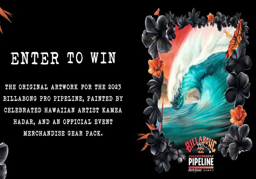 Billabong ProPipeline Sweepstakes - Win a Kamea Hadar Art Work + $500 Gift Card