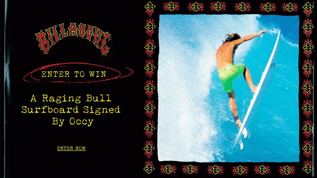Billabong's Signed Surfboard Sweepstakes - Win A Signed Raging Bull Surfboard