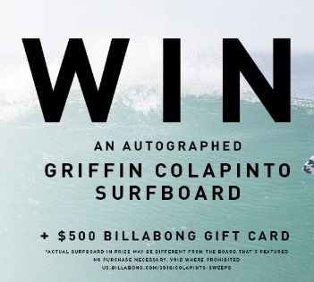 Billabong Surfboard Sweepstakes
