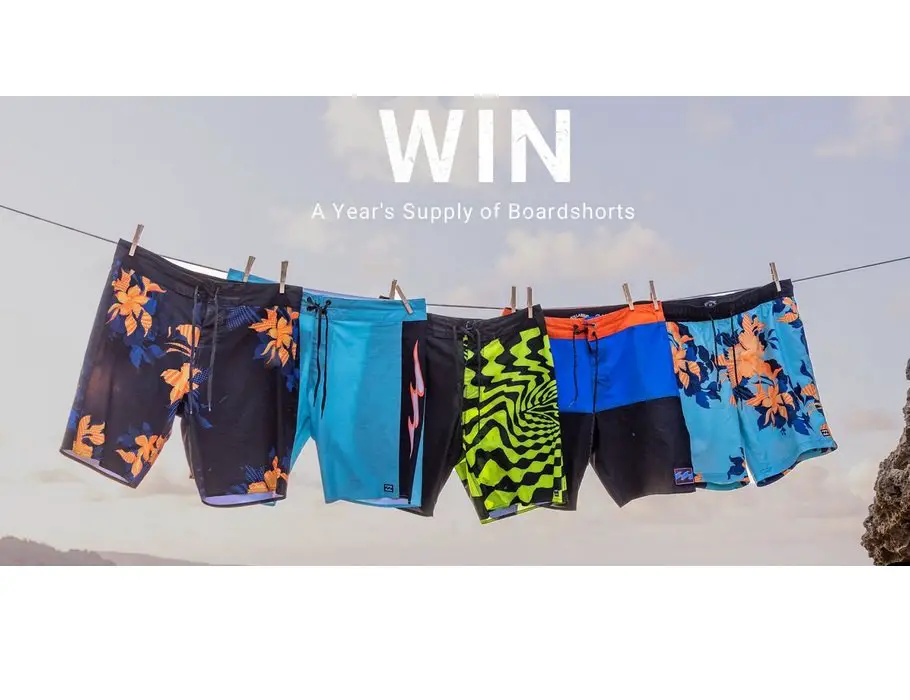 Billabong Win a Year’s Worth of Boardshorts Sweepstakes  - Win $500 Gift Card