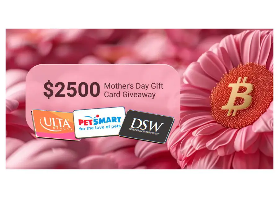 BitPay Mother's Day Gift Card Giveaway - Win A $250 Gift Card (10 Winners)