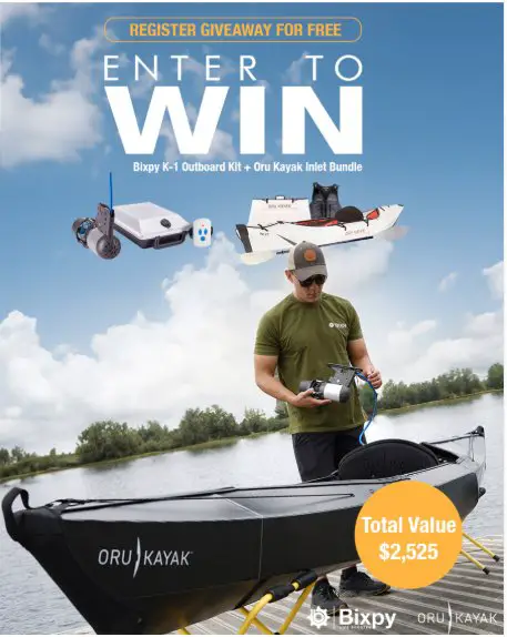 Bixpy Monthly Giveaway – Win A Foldable Kayak, A Paddle, An Onboard Motor Kit, & More