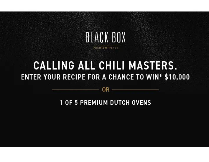 Black Box Wine Chili Contest - Win $10,000 Or A Dutch Oven