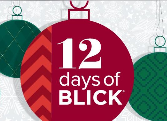 Blick Art Supplies 12 Days of Blick Giveaway - Win a $100 Blick Gift Card (36 Winners)