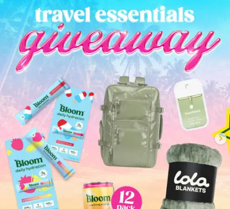 Bloom Travel Essentials Giveaway - Win a $850 travel essentials prize pack.
