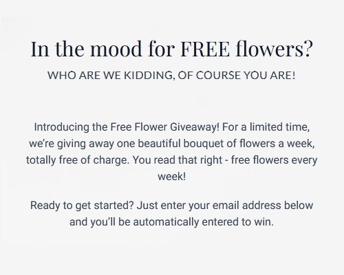 BloomsyBox Free Flowers Giveaway - Win a Bouquet of Flowers Weekly