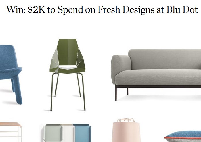 Blu Dot $2K Giveaway