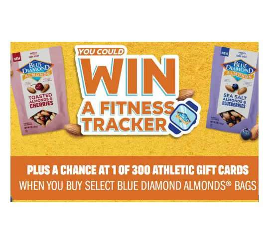 Blue Diamond Growers Fitness Sweepstakes – Win A Smartwatch Or A $50 Digital Gift Card (360 Winners)