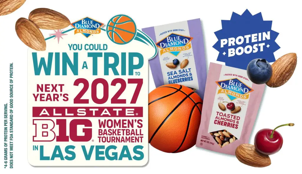 Blue Diamond Winter Basketball Sweepstakes - Win A Trip For 2 To The 2027 Big Ten Women’s Basketball Tournament