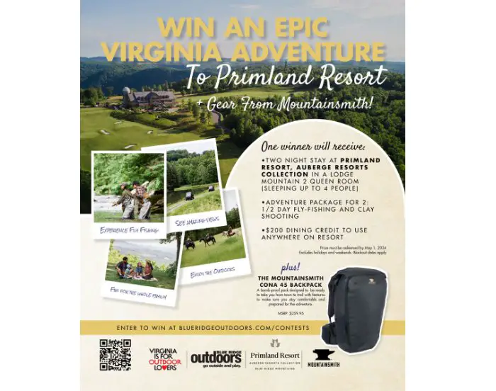 Blue Ridge Outdoors Magazine Primland Resort Giveaway - Win A Primland Resort  Getaway For 2