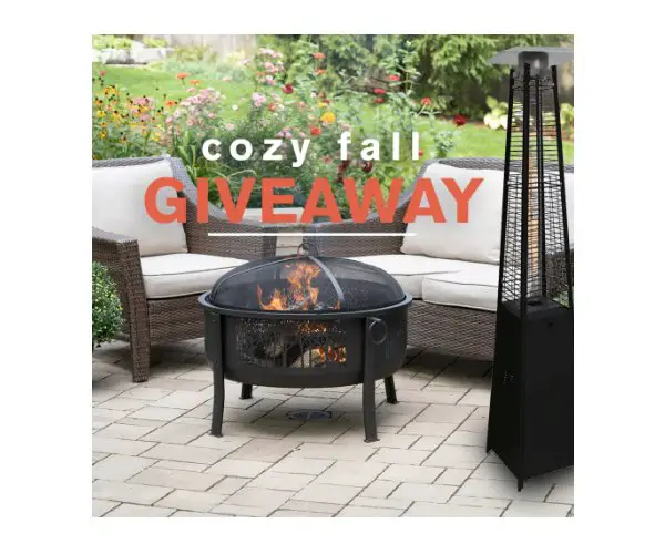 Blue Sky Outdoor Living Cozy Fall Giveaway - Win A Round Fire Barrel And A Flame Gas Patio Heater
