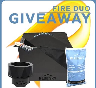 Blue Sky Outdoor Living Fire Duo Giveaway - Win a Square Mammoth & Ridge Fire Pit Bundle