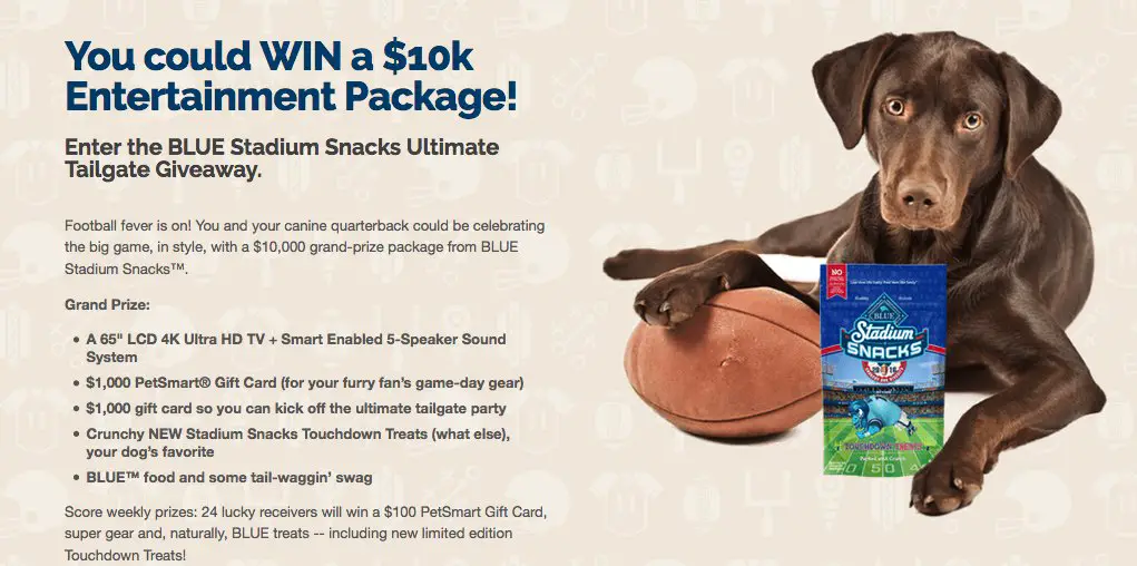 The BLUE Stadium Snacks Ultimate Tailgate Giveaway Sweepstakes!