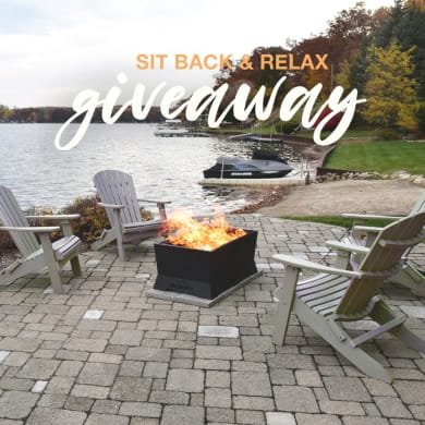 Bluesky Sit Back & Relax Giveaway – Win A Rectangle Peak Smokeless Patio Fire Pit & Chairs