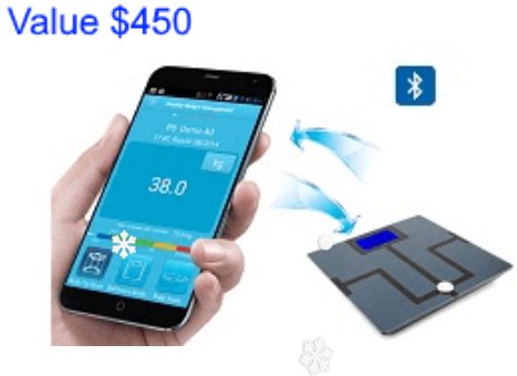 Bluetooth Weighing Scales + Free Exercise Videos