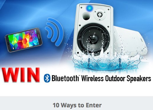 Bluetooth Wireless Outdoor Speakers Sweepstakes