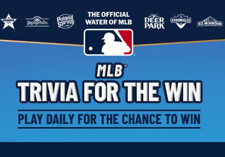 BlueTriton MLB Trivia For the Win Sweepstakes & Instant Win Game - Win a Trip for 2 to a 2025 or 2026 MLB World Series Game.