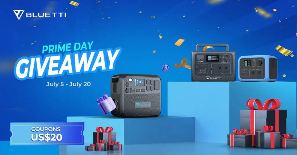 BLUETTI Prime Day Giveaway - Win 1 Of 10 Power Stations