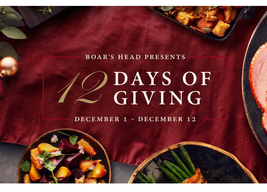 Boar's Head 12 Days Of Giving Sweepstakes - Win Appliances, Gift Cards And More