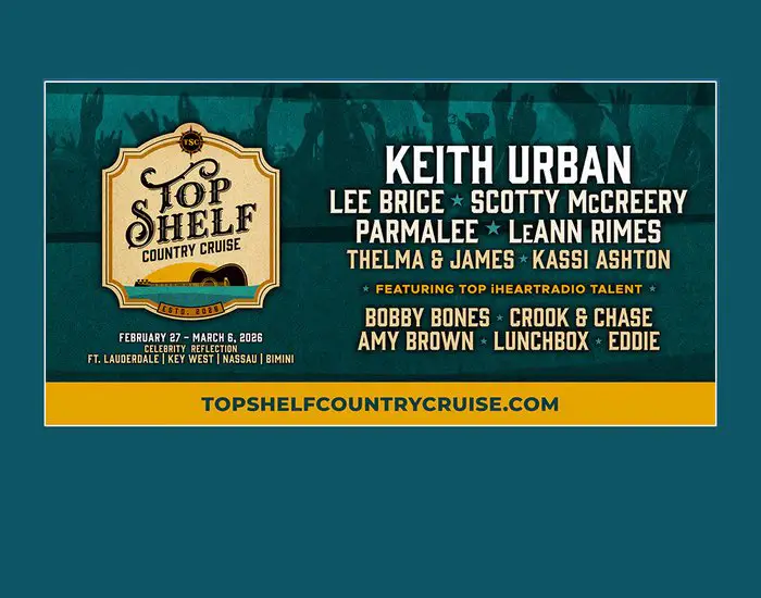 Bobby Bones Show Top Shelf Country Cruise Sweepstakes - Win A 7-Day Cruise For 2