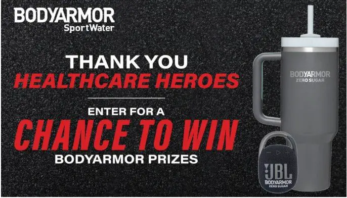 Bodyarmor N.E.D. ’24 Healthcare Channel Sweepstakes – Win A JBL “BODYARMOR ZERO” Speaker Or 1 Stanley Mug (30 Winners)