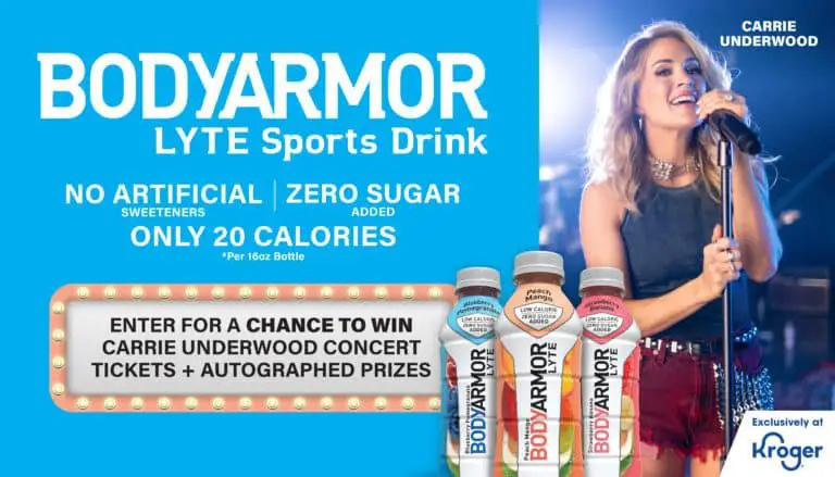 Bodyarmor X Kroger Nashville Giveaway - Grab 2 Free Tickets To The Carrie Underwood Concert In Nashville, TN