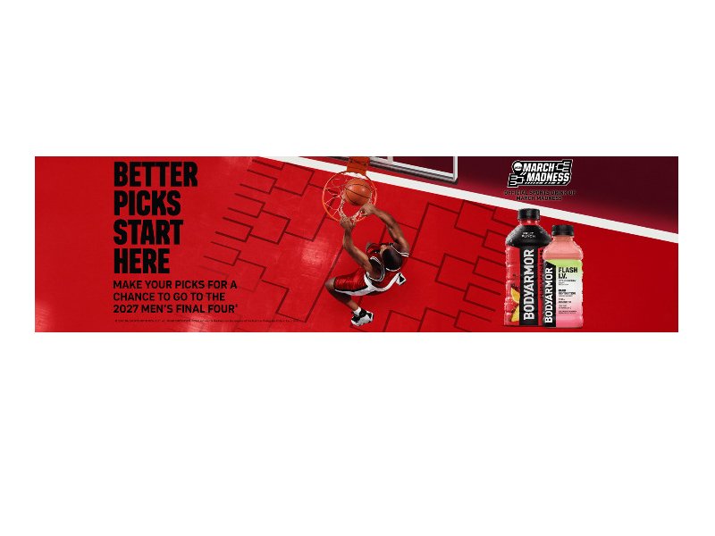 BODYARMOR X NCAA March Madness Sweepstakes - Win A Trip For Two To The 2027 NCAA Men’s Final Four (5 Winners)