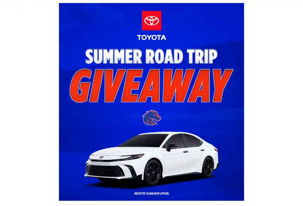 Boise State 2026 Toyota Summer Road Trip Giveaway Sweepstakes - Win A Yeti Cooler Or A $100 Gas Card
