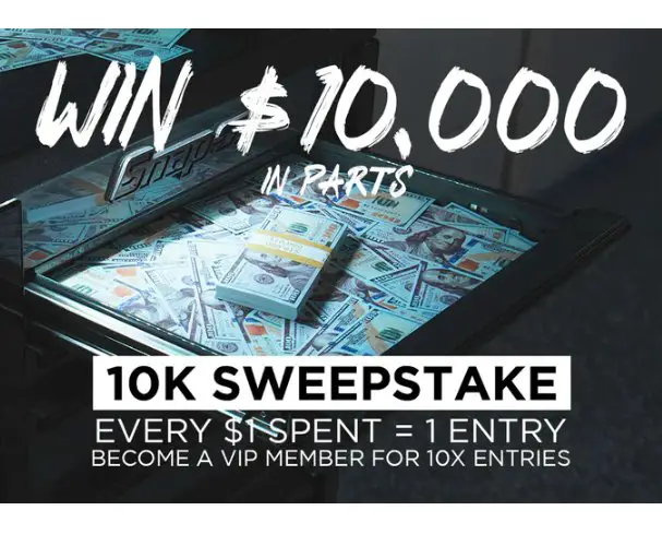 Bolt Motorsports $10,000 Sweepstakes - Win $10,000 Store Credit Or $7,500 Cash