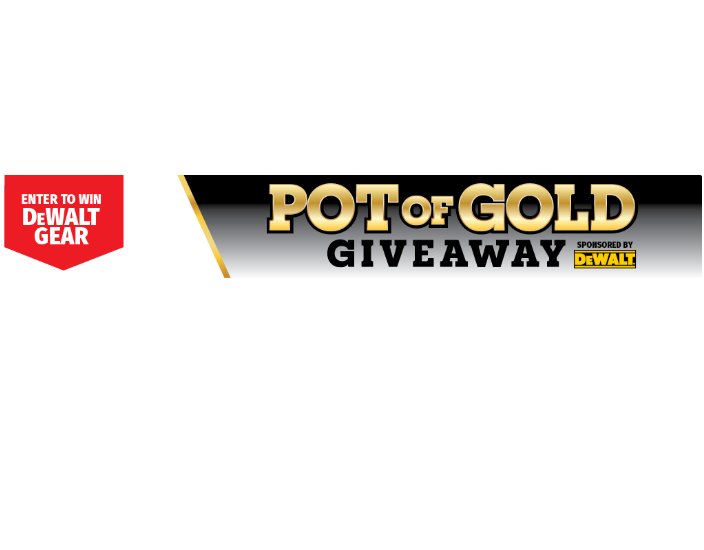 Bomgaars DEWALT Pot Of Gold Giveaway - Win A DEWALT Tool Or Equipment (3 Winners)
