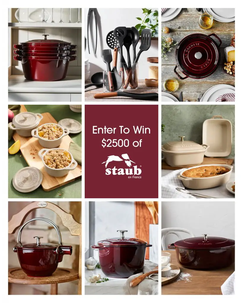 Bon Appetit Staub Holiday Sweepstakes – Win A Staub Cookware Package