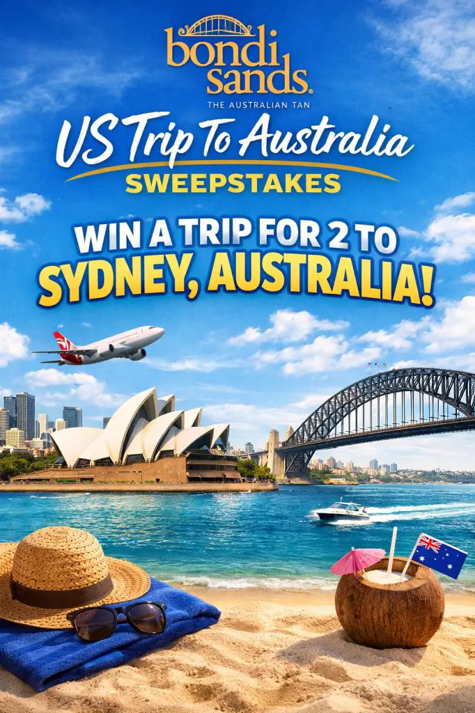 Bondi Sands US Trip To Australia Sweepstakes – Win A Trip For 2 To Sydney, Australia