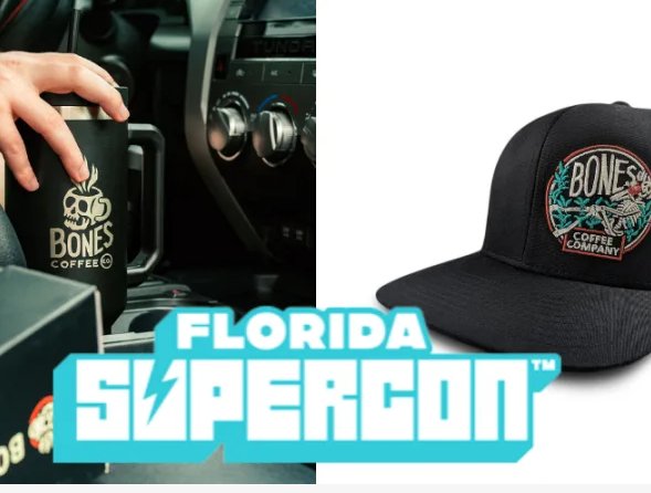 Bones Coffee Company Florida Supercon Super Giveaway -  Win free coffee for a year + a 3-Day Pass to Florida Supercon