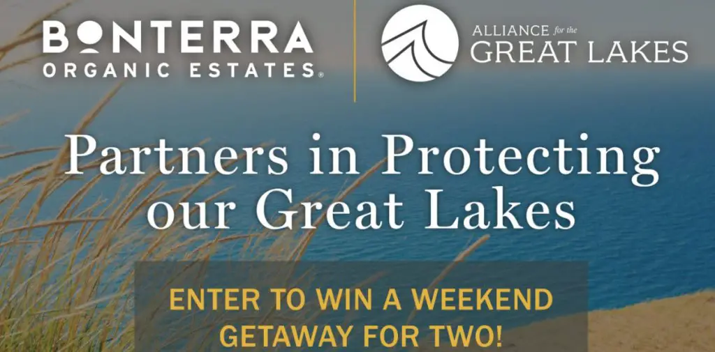 Bonterra Great Lakes Getaway Sweepstakes - Win $2,000 For A Weekend Getaway For 2