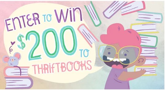 BookRiot x Thriftbooks Sweepstakes - Enter To Win A $200 Gift Card