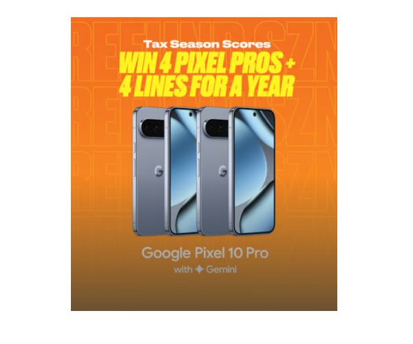 Boost Mobile Tax Sweepstakes 2026 - Win A Google Pixel 10 Pro & More (5 Winners)