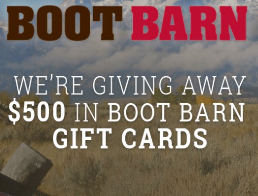 Boot Barn Gift Card Giveaway