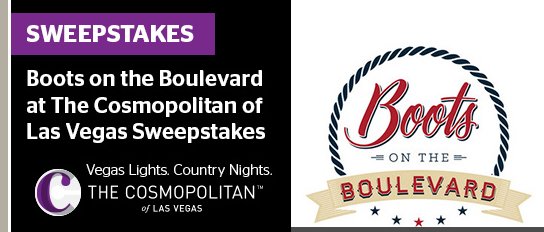 Boots on the Boulevard! Win a Trip to VEGAS!