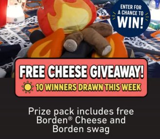 Borden Cheese Free Cheese Giveaway - Win Free Cheese + Swag
