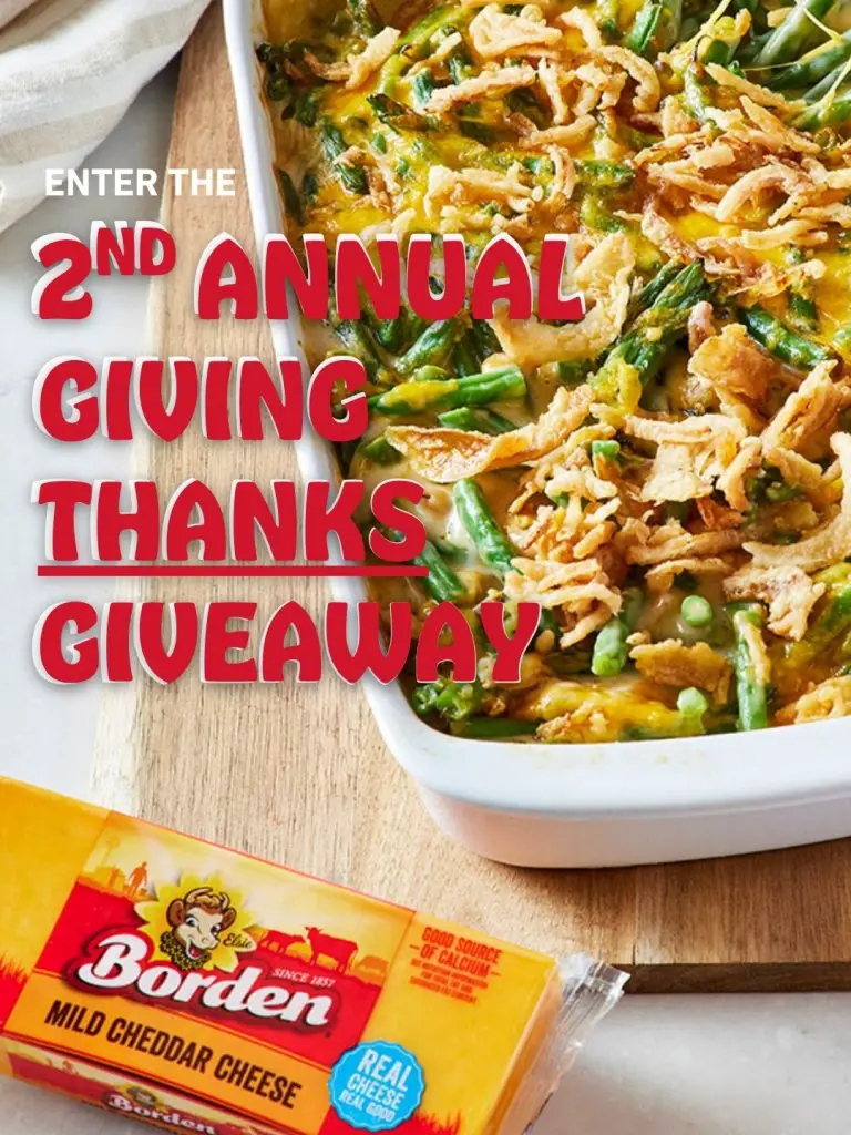 Borden Cheese Giving Thanks Giveaway – Win A 1-Year Supply Of Borden’s Cheese & A $100 Visa Gift Card (2 Winners)