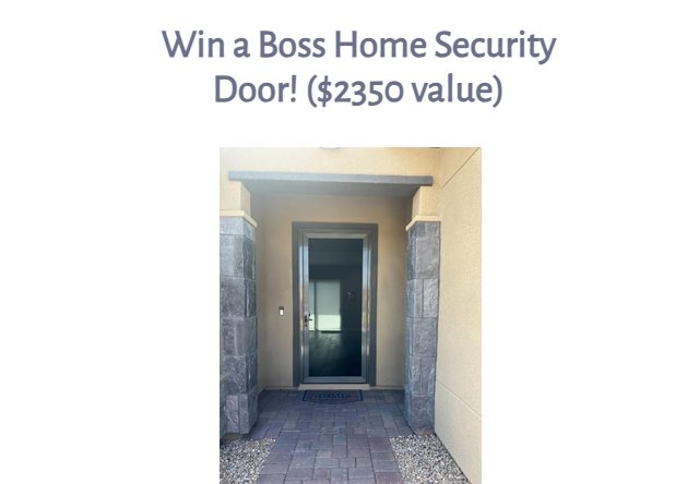 Boss Home Security Door Giveaway - Win A $2,350 Home Security Door