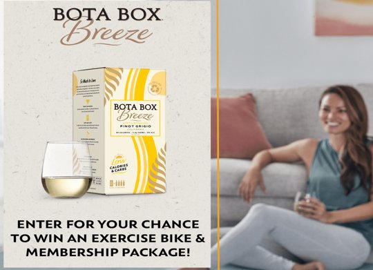 Bota Box Breeze Sweepstakes – Win An Indoor Spin Bike Prize Pack + $420 Visa Card For 10 Runners Up