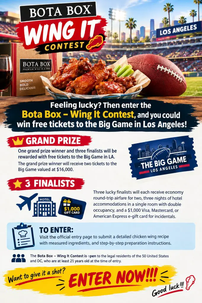 Bota Box - Wing It Contest – Win Tickets To The Big Game (4 Winners)
