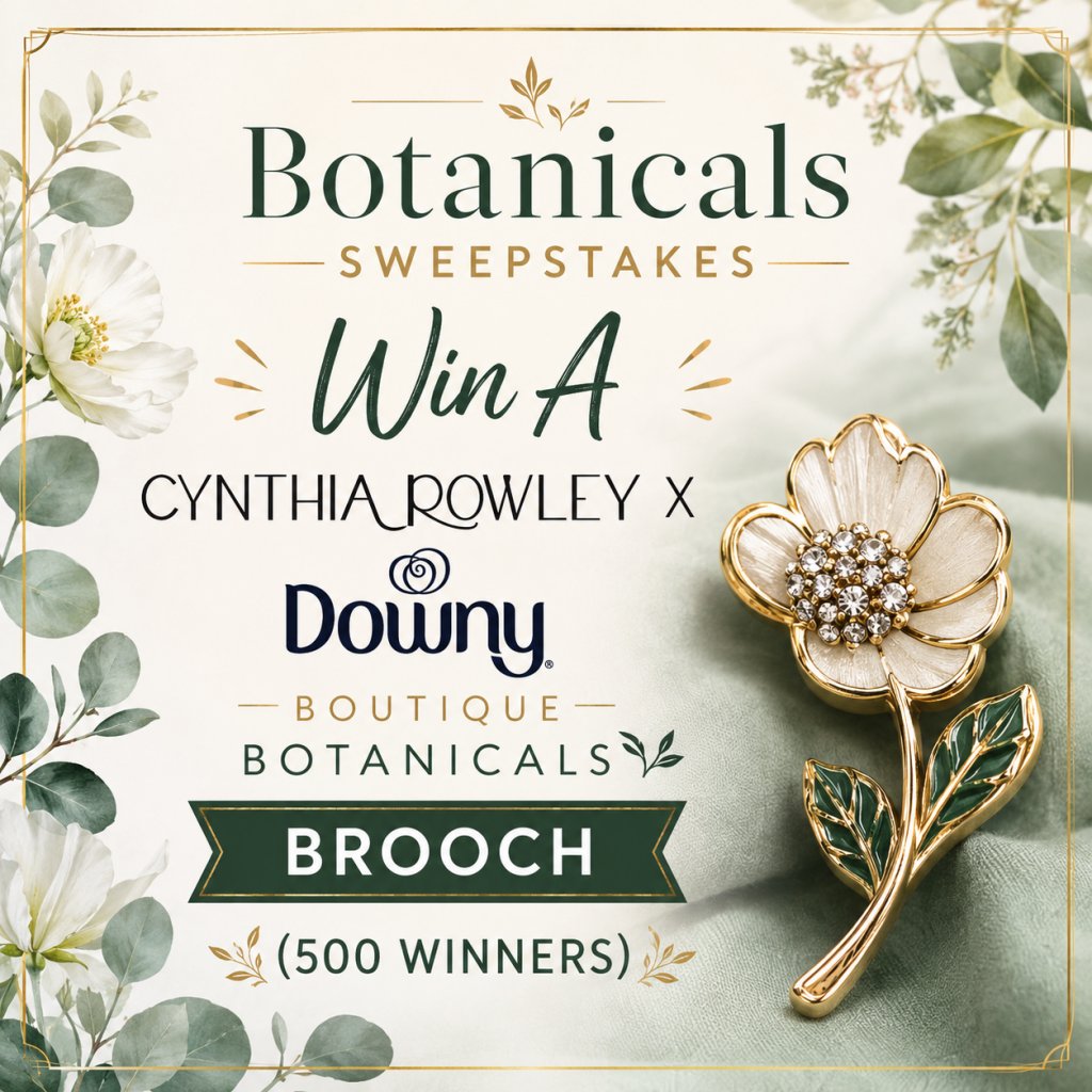 Botanicals Sweepstakes – Win A Cynthia Rowley X Downy Boutique Botanicals Brooch (500 Winners)